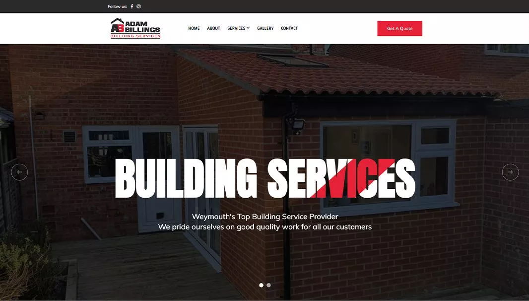 Adam Billings Building Services Homepage