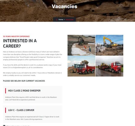 Andrews Plant Hire | DesignStack Portfolio