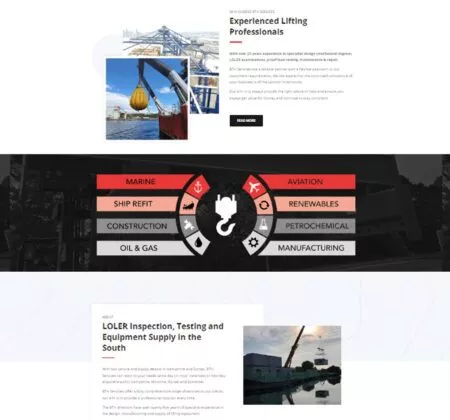 Website design, logo for Below the Hook Services