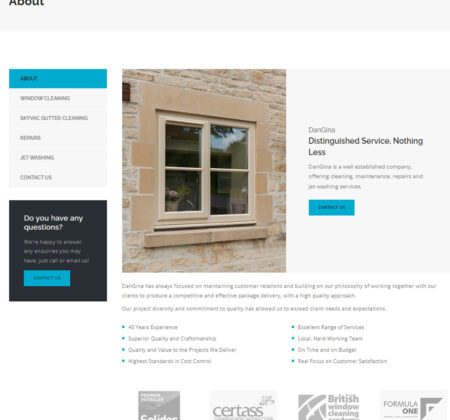 website design for DanGina