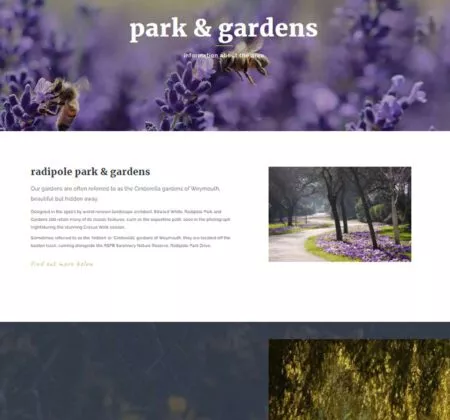 Website design for Friends of Radipole Park