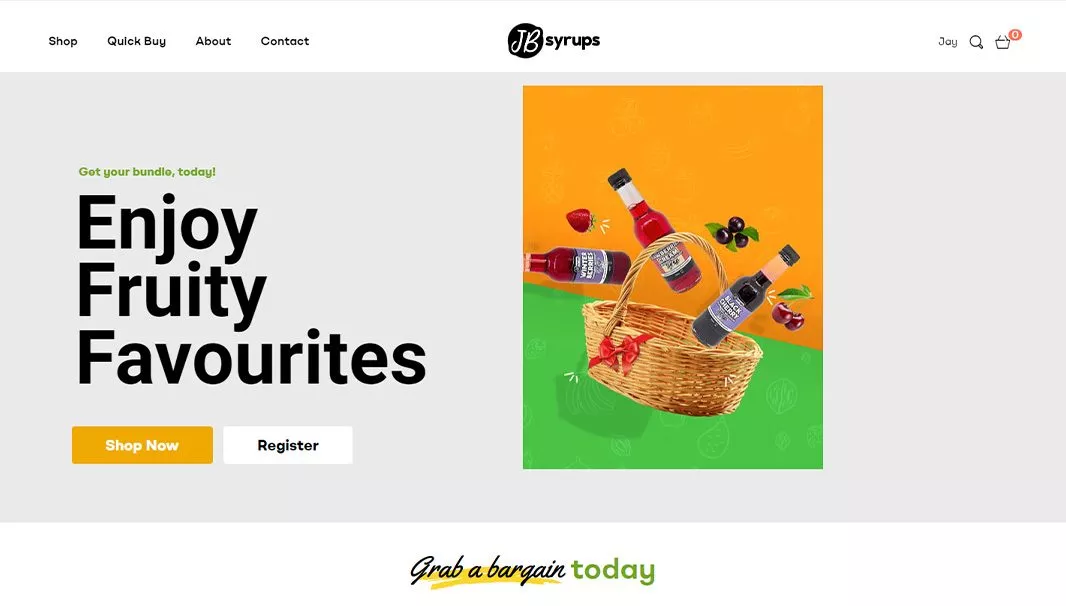 JB Syrups Homepage