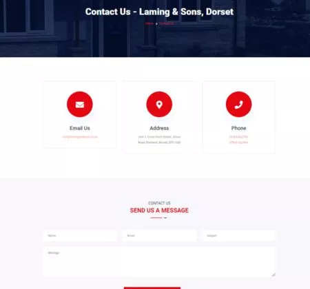Website design for Laming & Sons