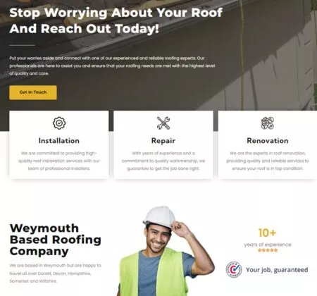 website for JB Roofing and Cleaning