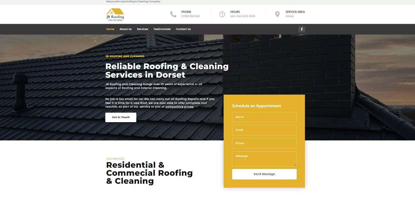 Roofing cleaning website.