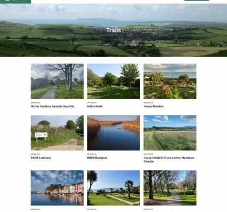 A picturesque website showcasing the stunning countryside of Dorset.