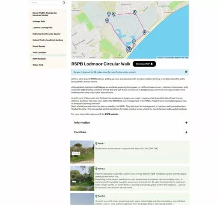 The website design for Lincolnshire Park, incorporating a Dorset theme.