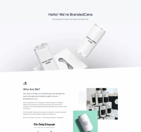 A website design for a company called brandactors, based in Dorset.