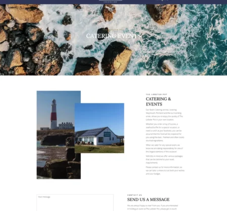 A website design for a lighthouse in Dorset.