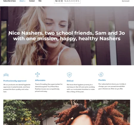 Nice nashers wordpress theme with stunning website design.