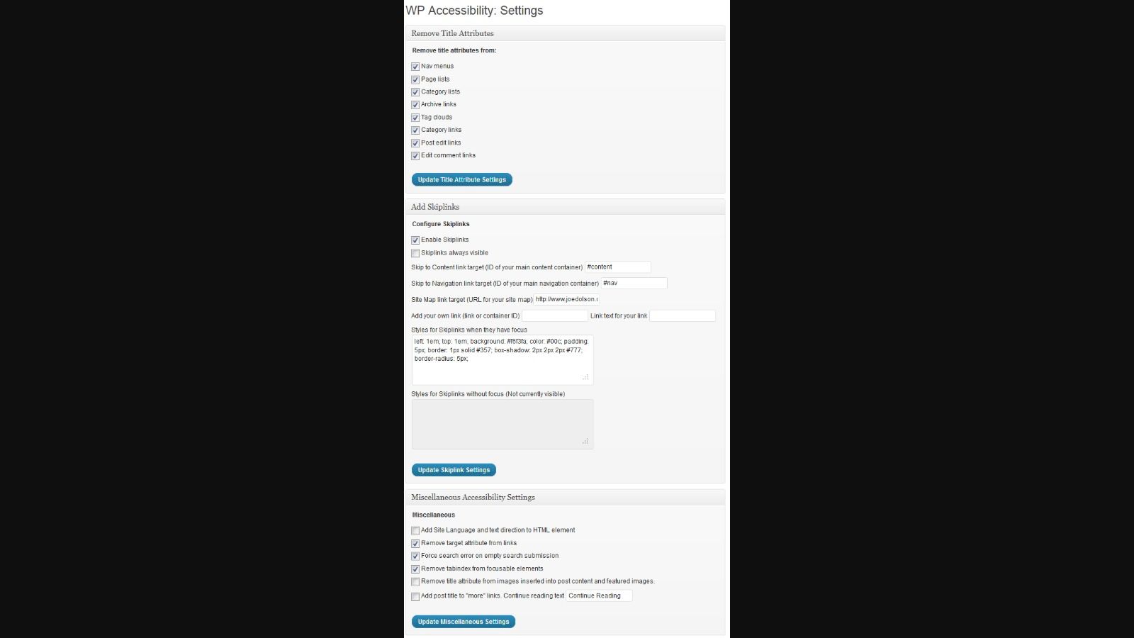 Screenshot from https://ps.w.org/wp-accessibility/assets/screenshot-1.png?rev=1587397