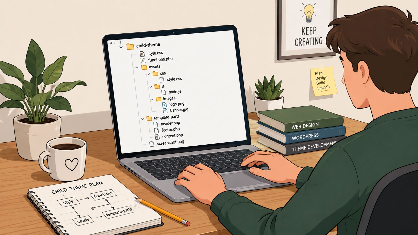 Screenshot from https://developer.wordpress.org/files/2014/10/child-theme-structure.png