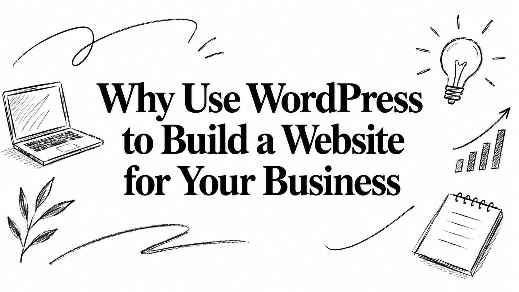 Illustration of a business website built with WordPress